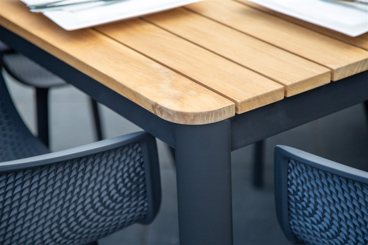 FSC Teak 9 Piece Outdoor Dining Setting Montreal Excalibur NZ